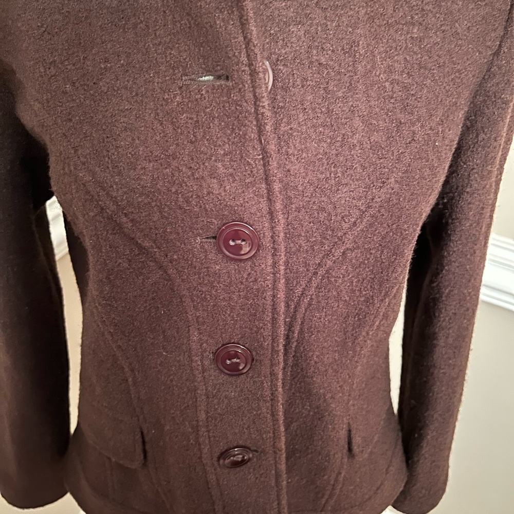Grace Elements Brown Wool Jacket Size 10 - image 2